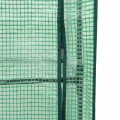 Hochbeet mit Gewächshausaufsatz 80x40x123 cm WeiÃŸ Rattan-Optik, platzsparendes Pflanzbeet aus PP & Eisenrohr für Balkon, Terrasse, Garten, mit LüftungsreiÃŸverschlüssen - Thumbnail 8
