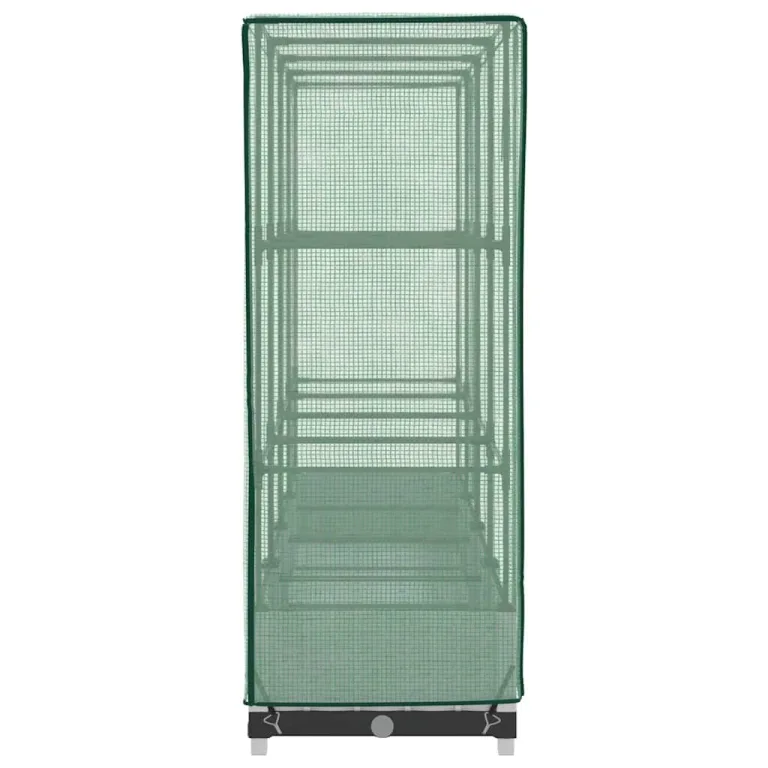 Hochbeet 160x40x123 cm weiÃŸ mit Gewächshaus Frühbeetaufsatz Rattanoptik aus robustem Polypropylen und Eisenrahmen platzsparendes Pflanzkübel für Garten Balkon Terrasse – Bild 5