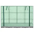 Hochbeet 160x40x123 cm weiÃŸ mit Gewächshaus Frühbeetaufsatz Rattanoptik aus robustem Polypropylen und Eisenrahmen platzsparendes Pflanzkübel für Garten Balkon Terrasse - Thumbnail 4