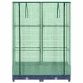 Hochbeet mit Gewächshausaufsatz 80x40x123 cm, Rattan-Optik, Eisenrahmen, PE-Aufsatz, Balkon Garten Terrasse - Thumbnail 4