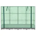 Hochbeet mit Gewächshausaufsatz 160x40x123 cm Rattan-Optik aus PP und robustem Eisenrohr platzsparendes Hochbeet für Garten Terrasse und Balkon Modernes Design - Thumbnail 4