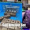 Bodenblocker, robuster Bodenblocker, handgehaltenes Bodenblockierungswerkzeug mit Kunststoff-Saatstopfen für Aussaat, Stecklinge, Gewächshäuser – Bild 2