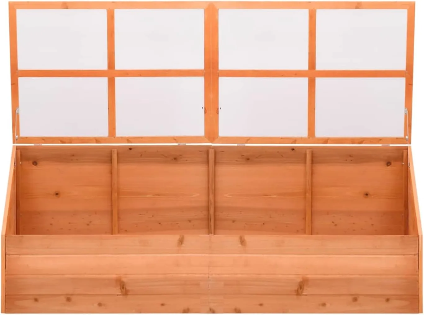 Holz-Gewächshaus mit PC-Platten | Schutz für Kräuter & Setzlinge | 180x57x62 cm | Hobby-Gartenbau Pflanzbeet 170648 - Bild 1