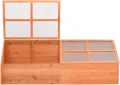Holz-Gewächshaus mit PC-Platten | Schutz für Kräuter & Setzlinge | 180x57x62 cm | Hobby-Gartenbau Pflanzbeet 170648 - Thumbnail 3