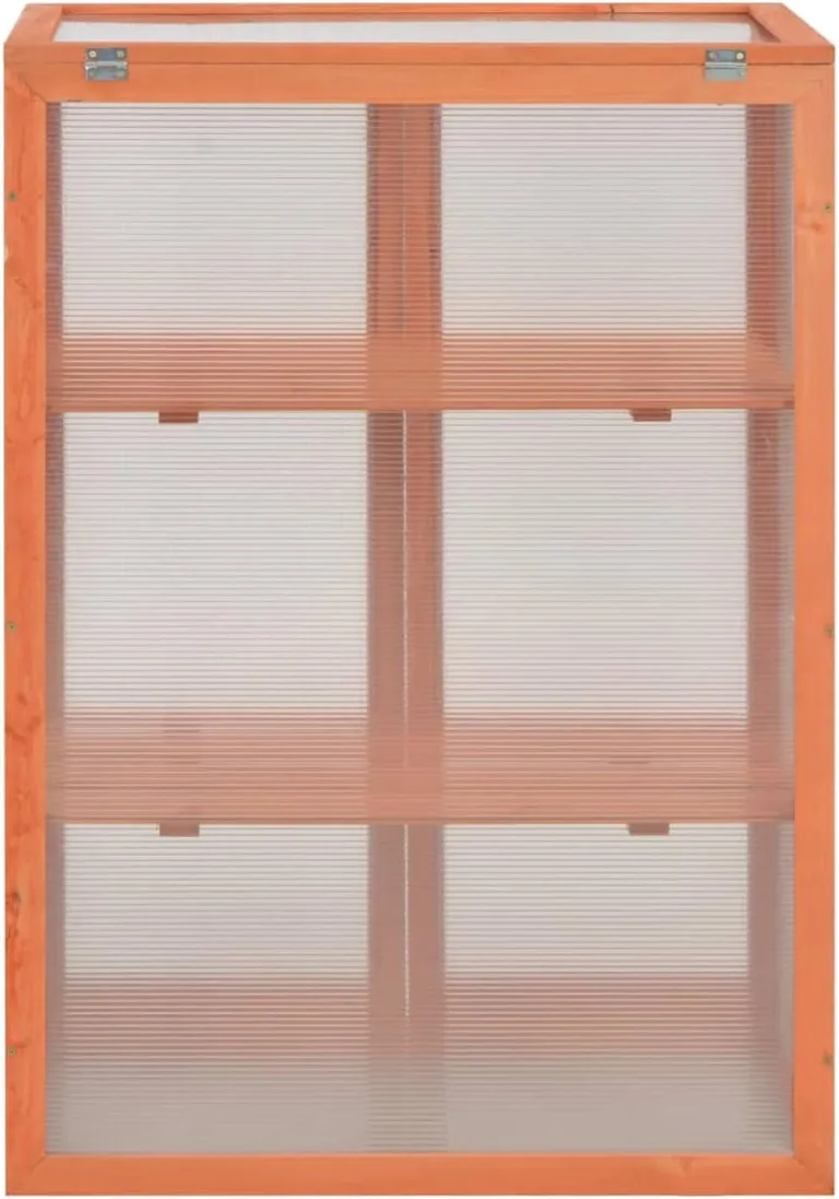 Holz Gewächshaus mit 2 Regalen - Schutz für Pflanzen und Kräuter - 75x47x109 cm Pflanzhaus 170646 – Bild 6