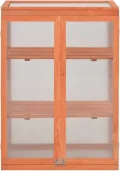 Holz Gewächshaus mit 2 Regalen - Schutz für Pflanzen und Kräuter - 75x47x109 cm Pflanzhaus 170646 - Thumbnail 3