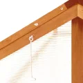 Holz-Gewächshaus mit Klappdeckel, braun, 114 x 80 x 50 cm, ideal für Pflanzenschutz und Frühbeet Pflanzhaus 316415 - Thumbnail 6