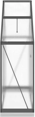 Gewächshaus mit Fundamentrahmen Anthrazit 169x58x202 cm Alu Pflanzhaus 4005821 - Thumbnail 4