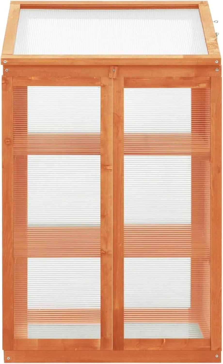 Holz-Gewächshaus 60x45x85/100 cm, stabil für Pflanzen, Gewürze & Kräuter schützen Pflanzhaus 314848