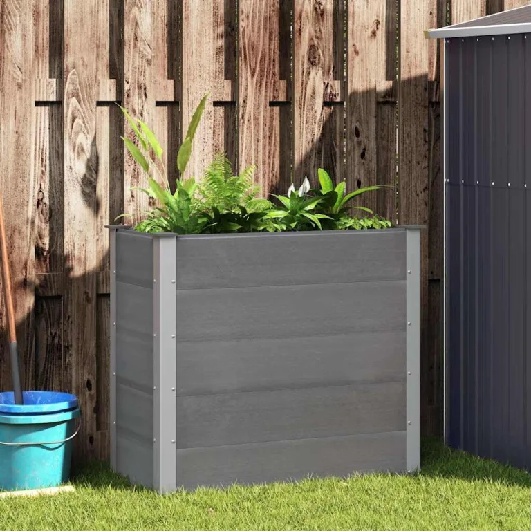 Garten Hochbeet WPC 100 x 50 x 91 cm Grau – Bild 1