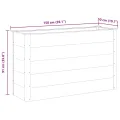 Garten Hochbeet WPC 150 x 50 x 91 cm Grau - Thumbnail 7