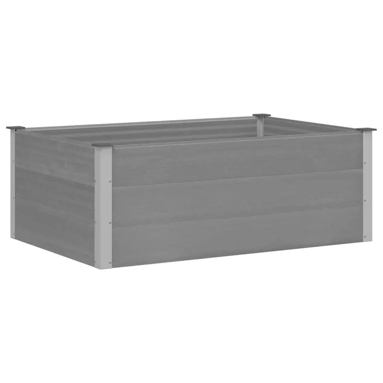 Garten Hochbeet WPC 150 x 100 x 54 cm Grau – Bild 2