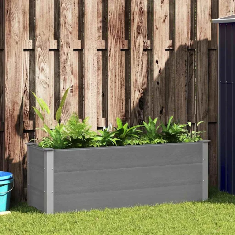 Garten Hochbeet WPC 150 x 50 x 54 cm Grau – Bild 1