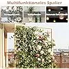COSTWAY Blumenkasten mit Rankgitter, Pflanzkasten für Kletterpflanzen, Hochbeet mit Spalier, Liner & Entwässerung, Blumenkübel für Garten Balkon, Gartenspalier Rankkasten Holz, 90x35x150cm (Natur) – Bild 3