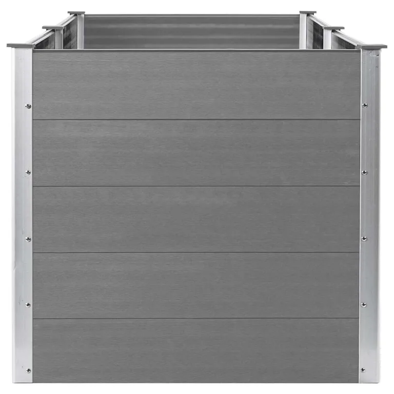Garten Hochbeet 250 x 100 x 91 cm WPC Grau – Bild 5
