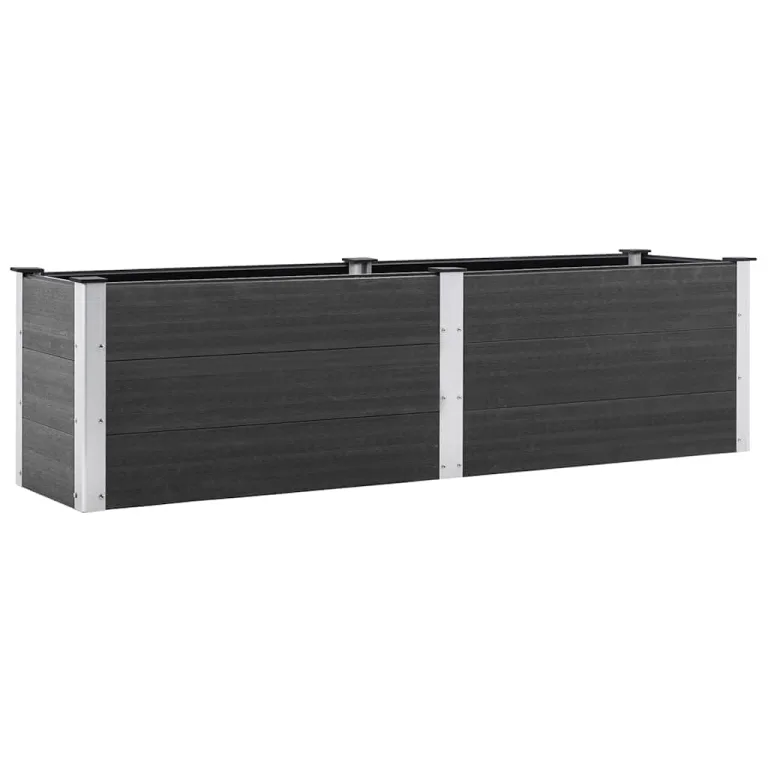 Garten Hochbeet 200x50x54 cm WPC Grau – Bild 2