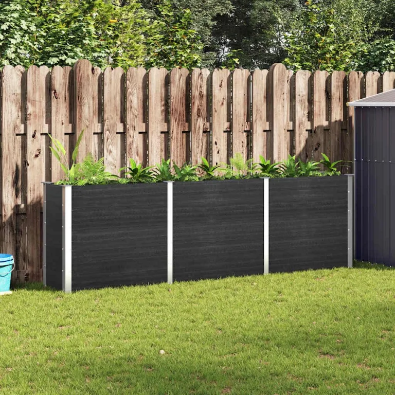 Garten Hochbeet 200x50x54 cm WPC Grau – Bild 10