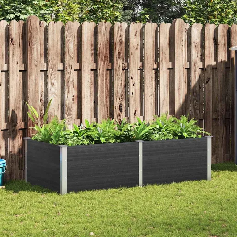 Garten Hochbeet 200x100x54 cm WPC Grau – Bild 2