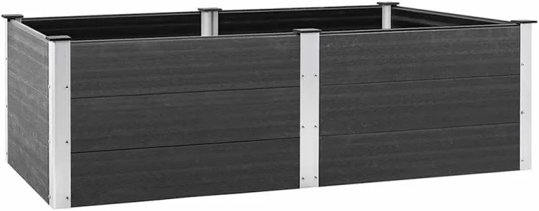 Garten Hochbeet 200x100x54 cm WPC Grau – Bild 3