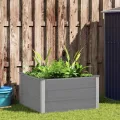 Garten Hochbeet WPC 100 x 100 x 54 cm Grau - Thumbnail 2