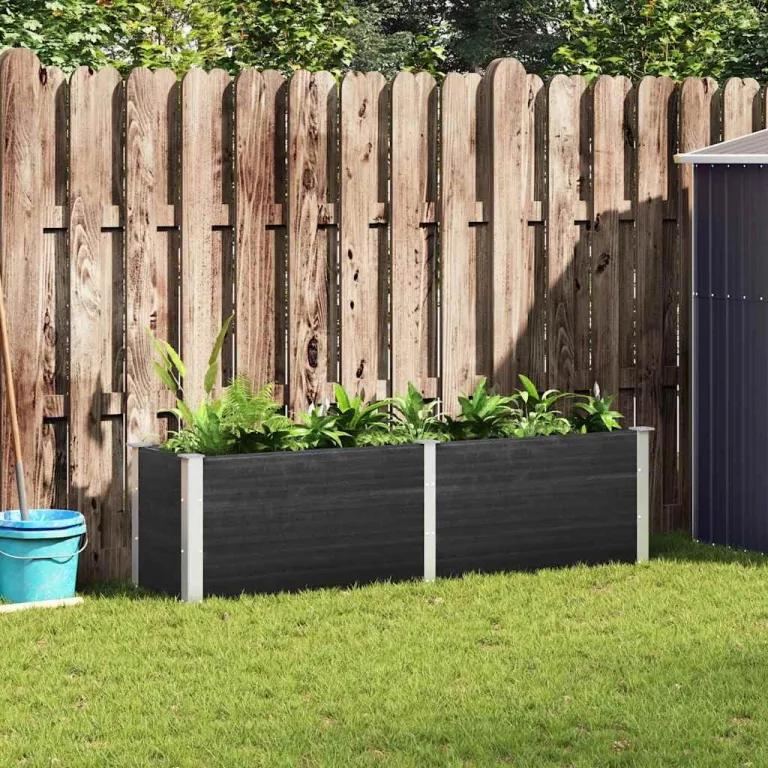 Garten Hochbeet 200x50x91 cm WPC Grau – Bild 9