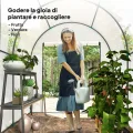 Outsunny Tunnel-Gewächshaus für den Garten, 1,8 x 1,8 x 2 m, mit 2 Türen und aufrollbaren Fenstern, Gewächshaus für Gemüsegarten mit Stahlrahmen und PE-Abdeckung, für Gemüse, Blumen, Obst, UV-Schutz - Thumbnail 8