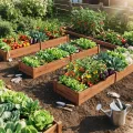 COSTWAY Hochbeet Gartenbeet Holz, 240 x 60 x 25 cm, Pflanzkasten für Gemüse, Blumen, Kräuter, Früchte, Blumenkasten Blumenbeet Kräuterbeet Pflanzbeet, für Hinterhof, Garten, Rasen (Braun) - Thumbnail 8