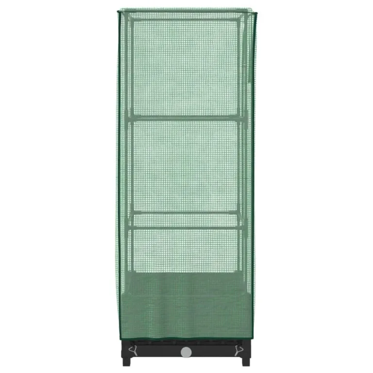 Hochbeet mit Gewächshaus-Aufsatz 40x40x123 cm Schwarz PP Rattan-Optik platzsparendes Kräuterbeet für Balkon Garten Terrasse und kleine Urban-Gärten – Bild 5