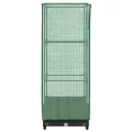 Hochbeet mit Gewächshaus-Aufsatz 40x40x123 cm Schwarz PP Rattan-Optik platzsparendes Kräuterbeet für Balkon Garten Terrasse und kleine Urban-Gärten - Thumbnail 5