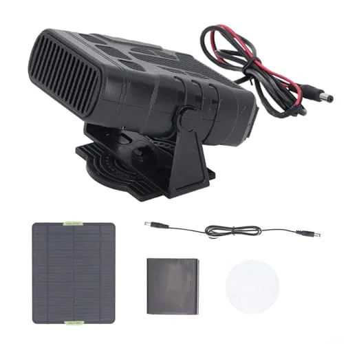 20W 5V Solarpanel Gewächshausheizung, Tragbare Warmluftgebläse Solarheizung für Hühnerstall, zum Trocknen Heizung Haustierhaus – Bild 10