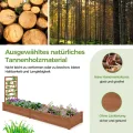 COSTWAY Hochbeet mit Rankgitter, Blumenkasten mit Spalier, Pflanzkasten Tannenholz, Gartenspalier mit Rankkasten, Blumenkübel für Kletterpflanze Balkon Garten Terrasse, 235x63x102 cm (Braun) - Thumbnail 5