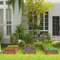 COSTWAY Hochbeet mit Rankgitter, Blumenkasten mit Spalier, Pflanzkasten Tannenholz, Gartenspalier mit Rankkasten, Blumenkübel für Kletterpflanze Balkon Garten Terrasse, 235x63x102 cm (Braun) - Thumbnail 8