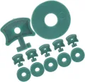 Yardenfun 50 Stück Gewächshaus Befestigungsclips aus PP Kunststoff mit Unterlegscheiben Pflanzenclips für Schatten und Isoliernetze Zubehör für Gewächshauspflanzen - Thumbnail 2