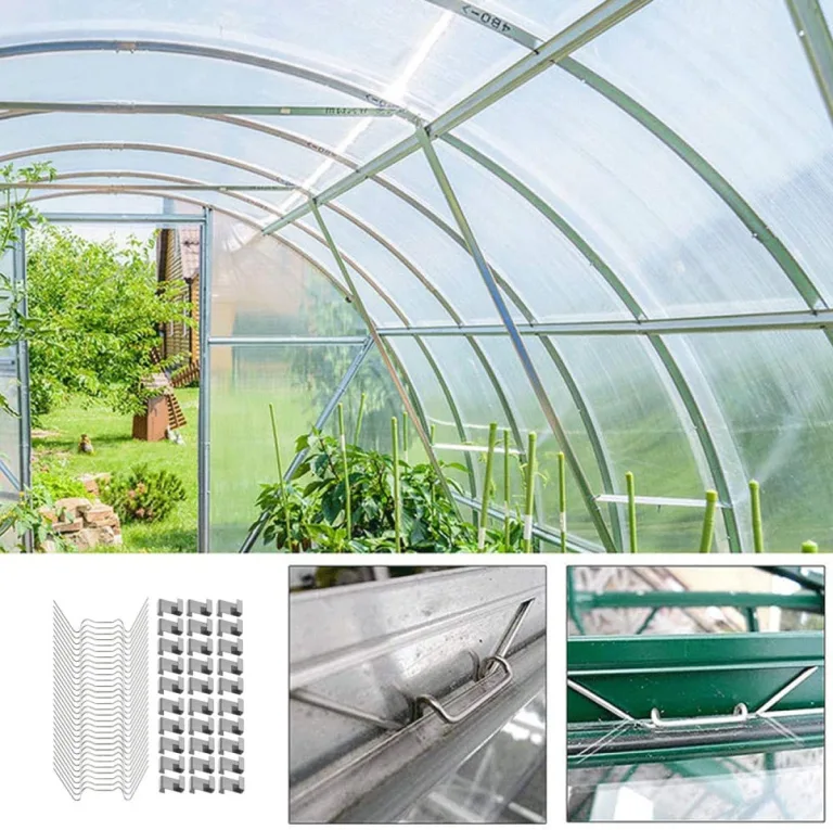 100 Stück Gewächshaus Befestigungsklammern Edelstahl Z Förmig W Drahtklemmen Rostbeständig Schutz für Glasscheiben Gartengewächshaus Zubehör – Bild 7