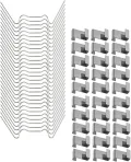100 Stück Gewächshaus Befestigungsklammern Edelstahl Z Förmig W Drahtklemmen Rostbeständig Schutz für Glasscheiben Gartengewächshaus Zubehör - Thumbnail 2