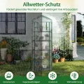 RELAX4LIFE Mini Gewächshaus, Foliengewächshaus mit 5 Regalen & Rolltür & Metallrahmen, Überwinterungszelt für Pflanzen, Tomatengewächshaus Winterfest für Garten, Terrasse, Balkon, 69 x 48 x 190 cm - Thumbnail 2