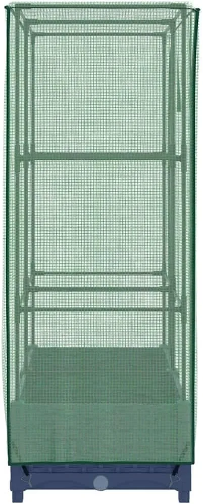 Hochbeet mit Gewächshaus-Aufsatz Rattan-Optik, 80x40x123 cm, Stabiler Pflanzkasten aus PP für Gartenbeet Outdoor, schützt Pflanzen Gemüse Kräuter Blumen ideal als Frühbeet Tomatenhaus – Bild 6