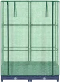 Hochbeet mit Gewächshaus-Aufsatz Rattan-Optik, 80x40x123 cm, Stabiler Pflanzkasten aus PP für Gartenbeet Outdoor, schützt Pflanzen Gemüse Kräuter Blumen ideal als Frühbeet Tomatenhaus - Thumbnail 5