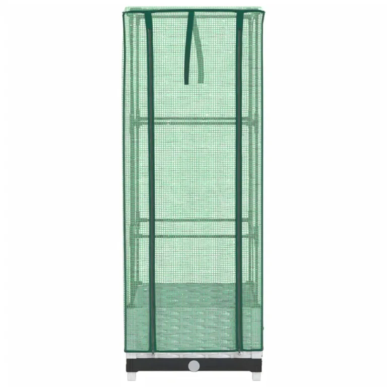 Hochbeet mit Gewächshaus-Aufsatz, Rattan-Optik Weiß, 40x40x123 cm, Stabiler Eisenrahmen für Garten, Balkon, Gemüse, Kräuter & Blumen – Bild 4