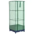 Hochbeet mit Gewächshaus-Aufsatz, Rattan-Optik Pflanzkasten Outdoor 40x40x123 cm, Robustes PP Gartenbeet für Gemüse, Kräuter und Blumen, ideal für Balkon und Terrasse - Thumbnail 2