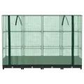 Hochbeet mit Gewächshausabdeckung Rattanoptik 160x40x123 cm robuster Pflanzkasten aus Polypropylen, ideales Gartenbeet für Gemüse, Kräuter & Blumen - Thumbnail 4