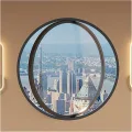 Aluminium-Ventilationsfenster, bündig montiert, um 360 ° drehbar, für gewerbliche Gewächshäuser und Restaurants - Thumbnail 8