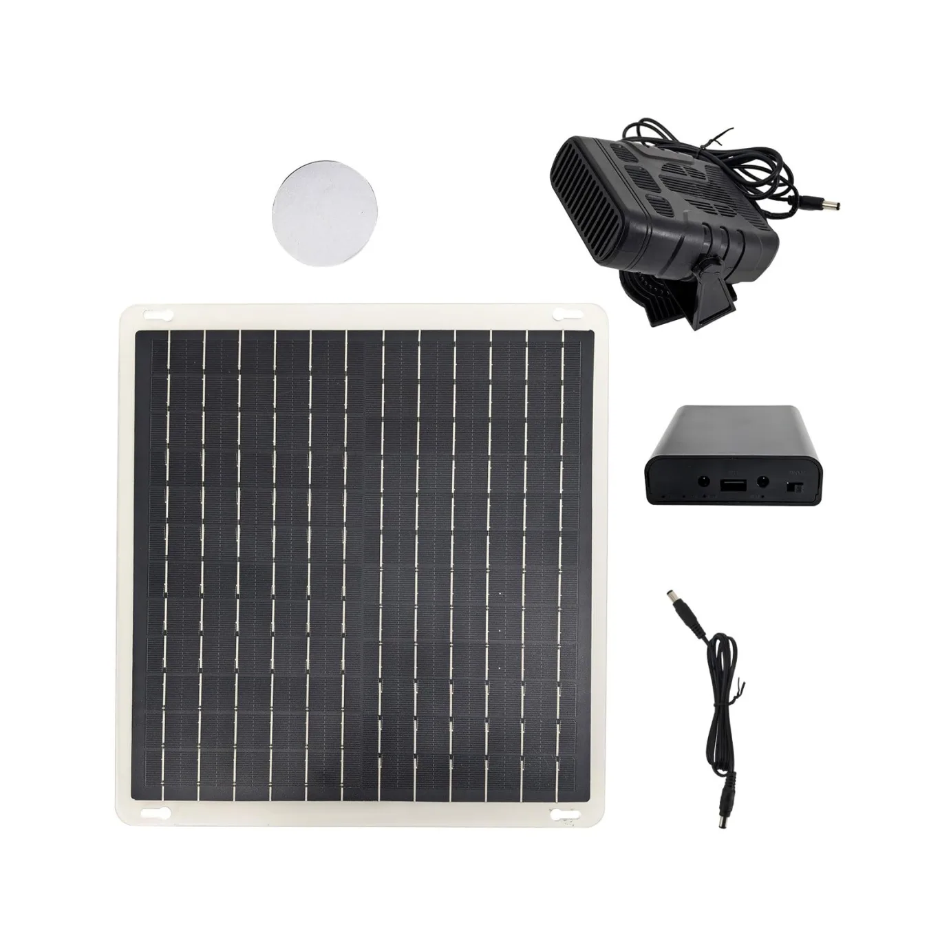 Fockety Solarpanel-Heizung, Tragbare Outdoor-Hühnerstall-Heizung, Wiederaufladbare, Schnell Aufheizende Solarheizung mit Praktischem Batterie-Set für Auto, Gewächshaus - Bild 1