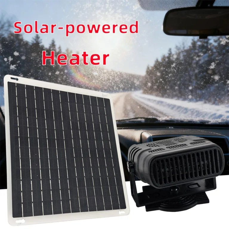 Fockety Solarpanel-Heizung, Tragbare Outdoor-Hühnerstall-Heizung, Wiederaufladbare, Schnell Aufheizende Solarheizung mit Praktischem Batterie-Set für Auto, Gewächshaus – Bild 2
