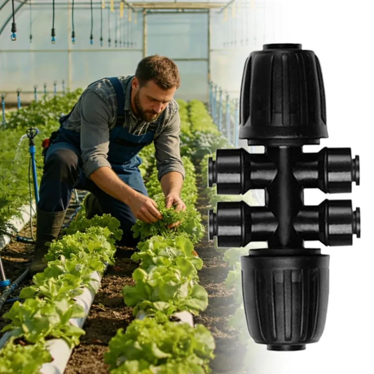 Bewässerungsanschlüsse,6-Wege Tropfleitung Teiler und Zubehör - Adapter für die Gartenbewässerung - für Garten und Gewächshaus im Außenbereich – Bild 2