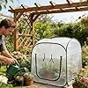 Mini Außengewächshaus,Klappbares Tomatenhaus Mit Klarer PVC Abdeckung - Kleines Gewächshaus Im Außenbereich | für Balkon Terrasse Garten Gartenarbeit ntopf Kälte Frost Gefrierschutz - Thumbnail 2