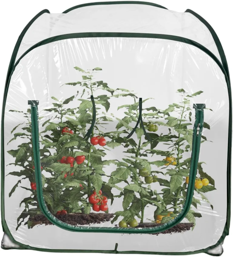Gewächshäuser Für Den Außenbereich | Klappbares Tomatenhaus Mit Klarer PVC Abdeckung | Pflanzenzelt,Für Die Gartenarbeit Bei Kälte Und Zum Schutz Vor Frost Auf Dem Balkon Der Terrasse Sowie Im – Bild 1