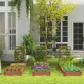 GOPLUS Blumenkasten mit Rankgitter, Hochbeet mit Spalier, Pflanzkasten mit offenem Boden, Gartenspalier aus Tannenholz, Kräuterbeet Gartenbeet für Hof, Terrasse (235 x 63 x 102 cm) - Thumbnail 8
