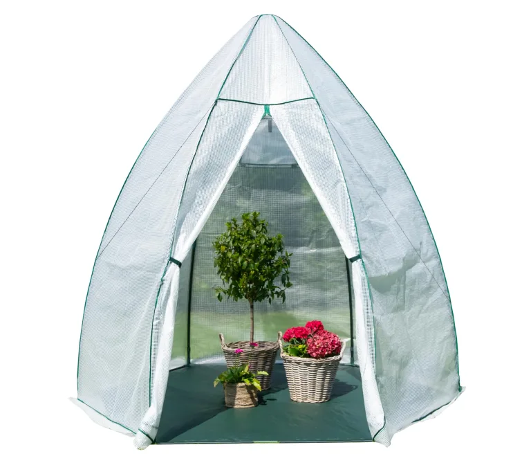 WESTMANN Überwinterungszelt Chili | 120x120x180 cm Weiß| Pflanzenschutz & Foliengewächshaus zum Überwintern von Pflanzen (250x250x250 cm) – Bild 1