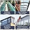 Polycarbonatplatten Gewächshaus Platten 2MM wasserdichte Und Uv-Beständige Kunststoff-Tageslichtplatten, Ersatzplatten for Gewächshaus Vordächer Garten Pergolen(Gray,1.5x4m/5x13.1ft) - Thumbnail 2